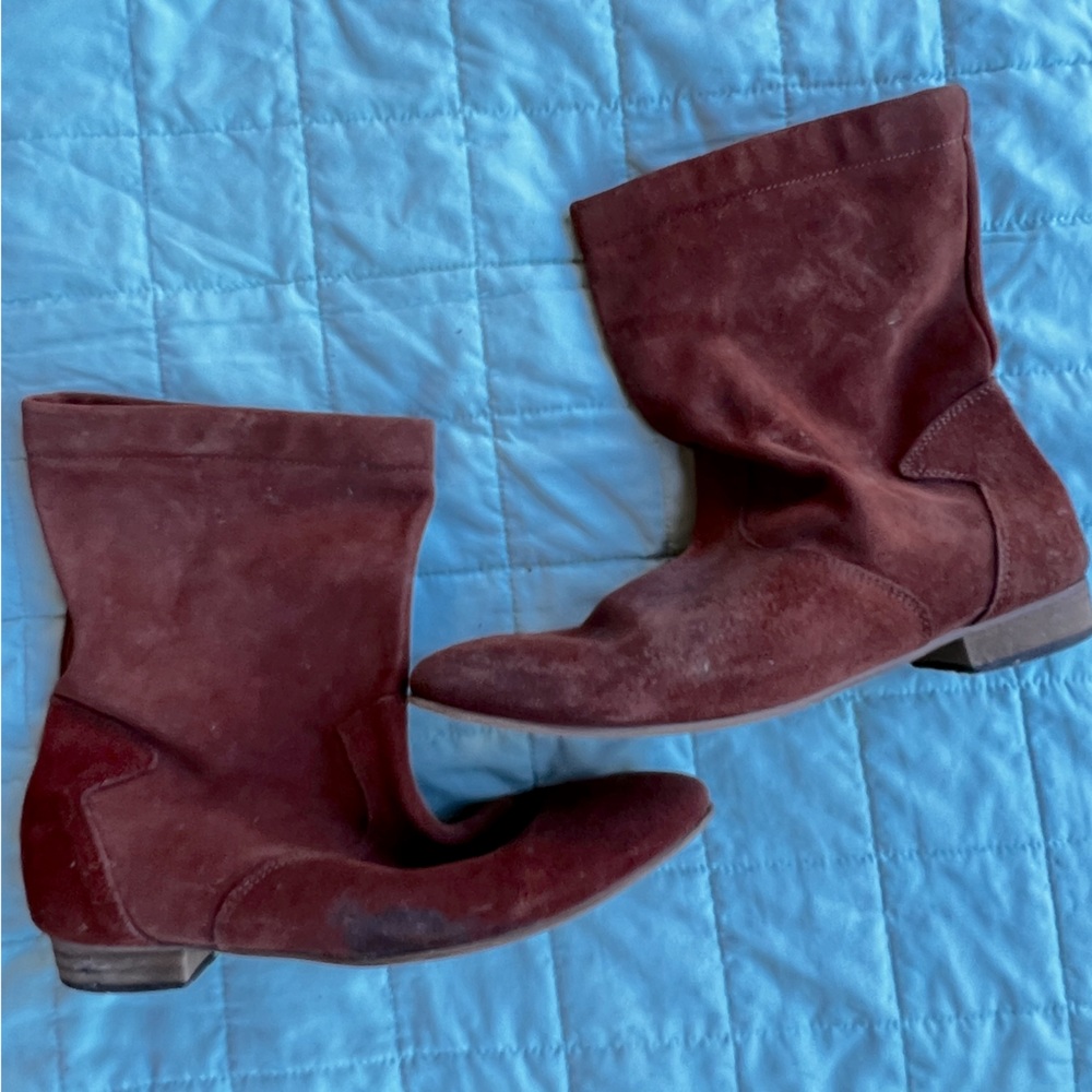 Anthropologie Suede Booties